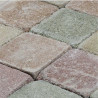 Pavé en béton vieilli 13,3 x 13,3 x 5 cm Soleil Pastel