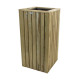Jardinière en bois carrée avec géotextile SPLENDID -  78 x 39,5 x 39,5 cm