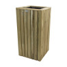 Jardinière en bois carrée avec géotextile SPLENDID -  78 x 39,5 x 39,5 cm