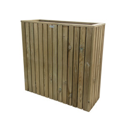 Jardinière en bois rectangle avec géotextile SPLENDID – 78 x 28.5 x 78 cm