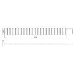 Chemin en bois rainurée déroulable - Marron – 260 x 30 cm – Ep 16mm
