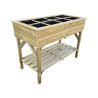 Carré potager sur pieds en bois avec géotextile - 120 x 60 x 86 cm
