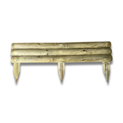 Bordure en bois de face