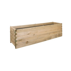 Jardinière en bois rectangulaire Oléa 180 x 50 x 50 cm
