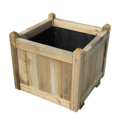 Jardinière en bois carrée Vendôme 46 x 46 x 44 cm
