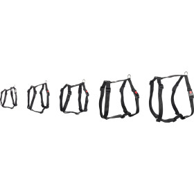 Harnais en H pour chien en nylon Ziggi – Taille M – Tour de cou 45-65 cm – Noir