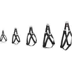 Harnais pour chien Step & Go en nylon Ziggi – Taille XL – Tour de cou 60-90 cm – Noir