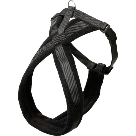 Harnais Cross Palos pour Chien en nylon et doublure polaire – Taille S – Tour de cou 43 cm – Noir