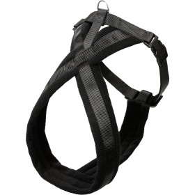 Harnais Cross Palos pour Chien en nylon et doublure polaire – Taille M – Tour de cou 55 cm – Noir