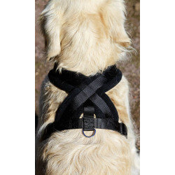 Harnais Cross Palos pour Chien en nylon et doublure polaire – Taille L-XL – Tour de cou 62 cm – Noir