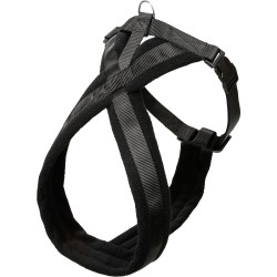 Harnais Cross Palos pour Chien en nylon et doublure polaire – Taille L-XL – Tour de cou 62 cm – Noir