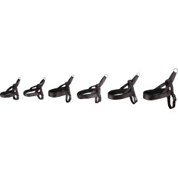 Harnais Noors Abbi pour Chien en nylon avec doublure néoprène – Taille S – Tour de cou 40-50 cm – Ø20 mm - Noir