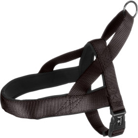Harnais Noors Abbi pour Chien en nylon avec doublure néoprène – Taille M – Tour de cou 50-65 cm – Noir