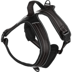 Harnais en Y Toga pour Chien en nylon et rembourrage doux – Taille XS – Tour de cou 39 cm - Noir
