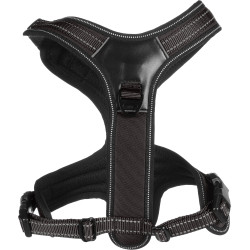 Harnais en Y Toga pour Chien en nylon et rembourrage doux – Taille S – Tour de cou 43 cm - Noir