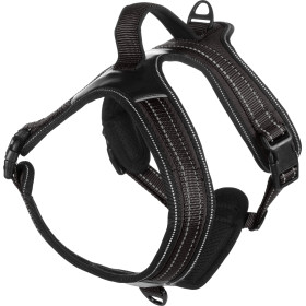 Harnais en Y Toga pour Chien en nylon et rembourrage doux – Taille XL – Tour de cou 61 cm - Noir