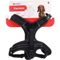 Harnais en Y Toga pour Chien en nylon et rembourrage doux – Taille XL – Tour de cou 61 cm - Noir