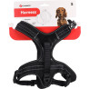 Harnais en Y Toga pour Chien en nylon et rembourrage doux – Taille XL – Tour de cou 61 cm - Noir