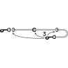 Laisse réglable 3 longueurs en nylon Ziggi – L.2 m – l.20 mm – Ep. 2 mm - Rouge