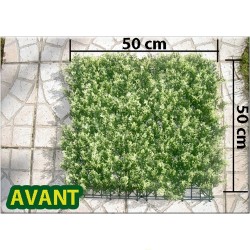 Haie artificielle de jardin en plaque PVC sapin 50 x 50 cm