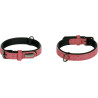 Collier en cuir synthétique avec néoprène Delu XS – Tour de cou 20-25 cm - Rouge