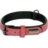 Collier en cuir synthétique avec néoprène Delu XS/S – Tour de cou 24-30 cm - Rouge