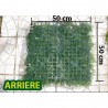 Haie artificielle de jardin en plaque PVC sapin 50 x 50 cm