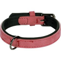 Collier en cuir synthétique avec néoprène Delu XS/S – Tour de cou 24-30 cm - Rouge