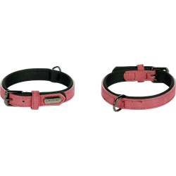 Collier en cuir synthétique avec néoprène Delu XS/S – Tour de cou 24-30 cm - Rouge