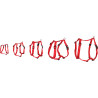 Harnais en H pour chien en nylon Ziggi – Taille S – Tour de cou 35-50 cm - Rouge