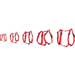 Harnais en H pour chien en nylon Ziggi – Taille L – Tour de cou 60-85 cm – Rouge