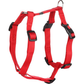 Harnais en H pour chien en nylon Ziggi – Taille L – Tour de cou 60-85 cm – Rouge