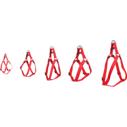 Harnais pour chien Step & Go en nylon Ziggi – Taille M – Tour de cou 35-60 cm - Rouge