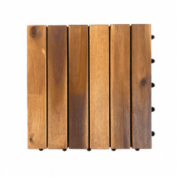 Dalle bois acacia 30 x 30 x 2 cm - Face