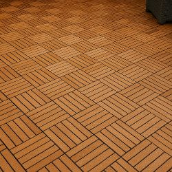 Dalle bois acacia 30 x 30 x 2 cm - Mise en situation IA