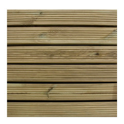 Dalle de terrasse en bois pin – 50 x 50 x 4.4 cm - Photo Face