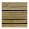 Dalle de terrasse en bois pin – 50 x 50 x 4.4 cm - Photo Face