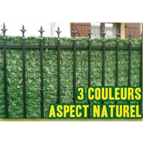 Haie artificielle de jardin en PVC thuya 300 x 100 cm