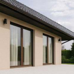 Lame terrasse aspect bois en prolypropylène recyclé - 78 x 19,5 x 3,8 cm - Blanc - Mise en situation - Image IA