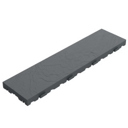 Lame terrasse clipsable Graphyte en polypropylène recyclé – 78 x 19,5 x 3,8 cm - Anthracite