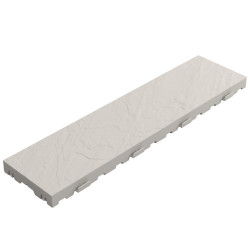 Lame terrasse clipsable Graphyte en polypropylène recyclé – 78 x 19,5 x 3,8 cm - Blanc