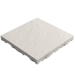 Dalle ardoisée clipsable en polypropylène recyclé – 39 x 39 x 3,8cm - Blanc