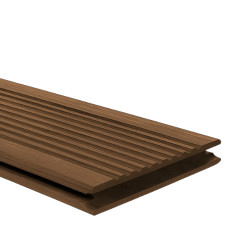 Lame de terrasse en bambou densifié CTECH – 185 x 13.7 x 2 cm – Coloris IPE - Face rainurée