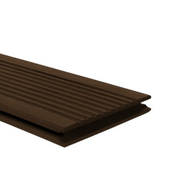 Lame de terrasse en bambou densifié XTR – 185 x 13.7 x 2 cm – Coloris Expresso - Face rainurée