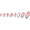 Harnais Cross Abbi pour Chien en nylon et doublure néoprène – Taille L – Tour de cou 58 cm – Rouge