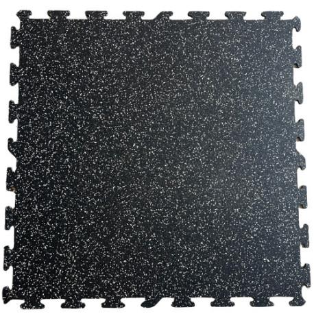 Dalles Puzzle Caoutchouc - 97 x 97 x 0,8 cm - Noir