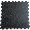 Dalles Puzzle Caoutchouc - 97 x 97 x 0,8 cm - Noir