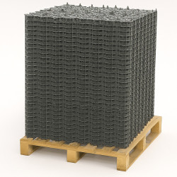Palette de 4,83 m² Dalles à engazonner 54,5 x 38 x 3,2 cm – Résistance : 170T/m² - Gris anthracite - Qualité Image IA