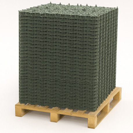 Palette de 4,83 m² Dalles à engazonner 54,5 x 38 x 3,2 cm – Résistance : 170T/m² - Vert Foncé - Qualité Image IA