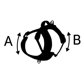 Harnais en Y Toga pour Chien en nylon et rembourrage doux – Taille L – Tour de cou 56 cm - Rouge